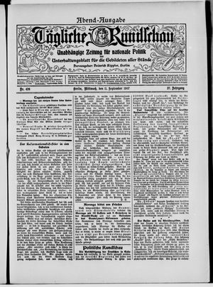 Tägliche Rundschau vom 11.09.1907