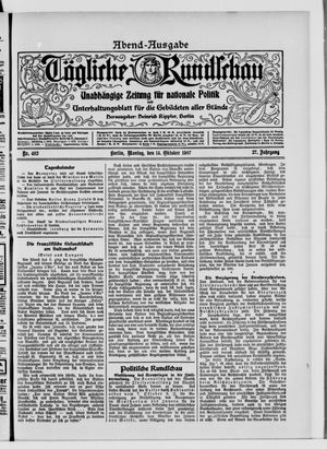 Tägliche Rundschau vom 14.10.1907