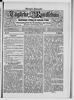 Tägliche Rundschau vom 16.10.1907