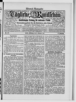 Tägliche Rundschau vom 16.10.1907