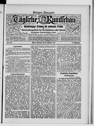 Tägliche Rundschau vom 20.10.1907