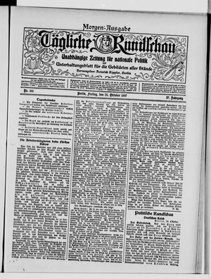 Tägliche Rundschau vom 25.10.1907