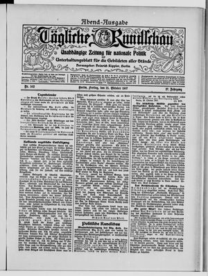 Tägliche Rundschau vom 25.10.1907