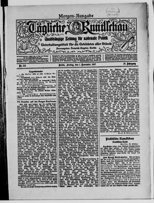 Tägliche Rundschau vom 01.11.1907