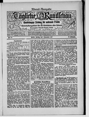 Tägliche Rundschau vom 01.11.1907