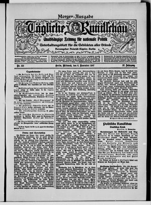 Tägliche Rundschau vom 06.11.1907