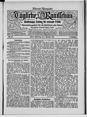 Tägliche Rundschau vom 07.11.1907