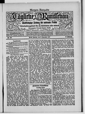 Tägliche Rundschau vom 10.11.1907