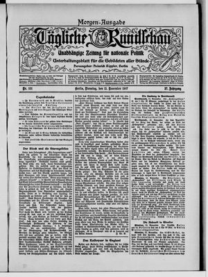 Tägliche Rundschau vom 12.11.1907