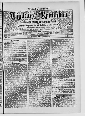 Tägliche Rundschau vom 14.11.1907