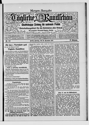 Tägliche Rundschau vom 22.12.1907