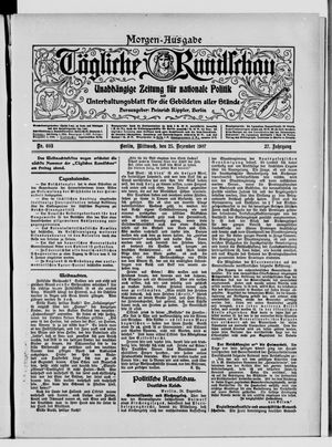 Tägliche Rundschau vom 25.12.1907