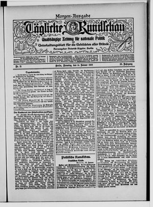 Tägliche Rundschau vom 14.01.1908