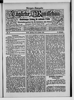 Tägliche Rundschau vom 26.01.1908