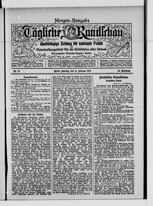 Tägliche Rundschau vom 16.02.1908