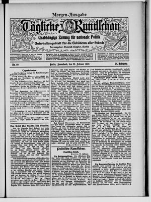 Tägliche Rundschau on Feb 22, 1908