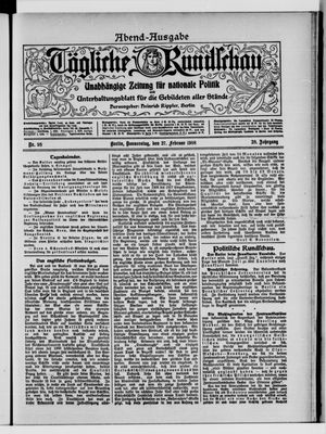 Tägliche Rundschau on Feb 27, 1908