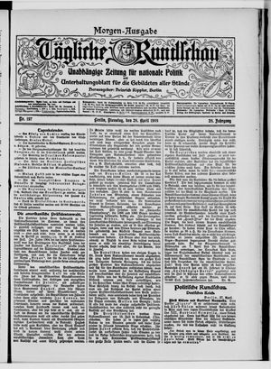 Tägliche Rundschau vom 28.04.1908