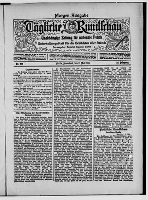 Tägliche Rundschau vom 02.05.1908