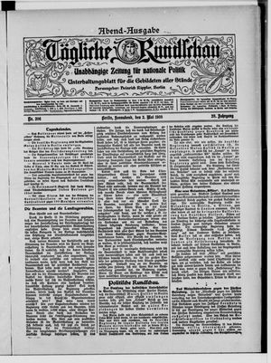 Tägliche Rundschau vom 02.05.1908