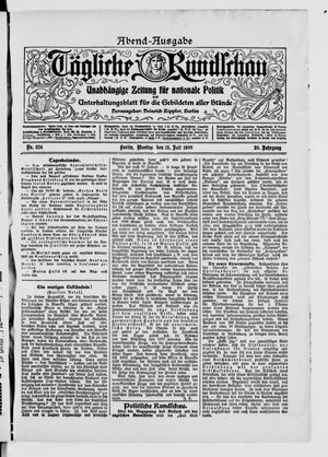 Tägliche Rundschau vom 13.07.1908