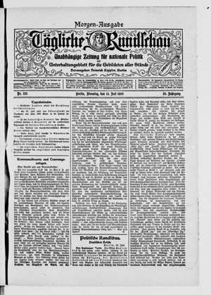 Tägliche Rundschau vom 14.07.1908