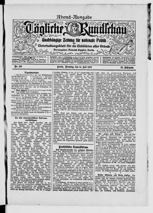 Tägliche Rundschau vom 14.07.1908