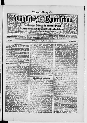 Tägliche Rundschau vom 18.07.1908