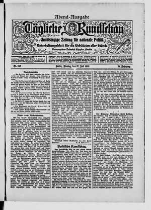 Tägliche Rundschau on Jul 27, 1908