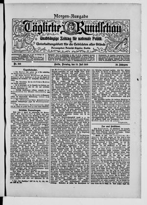 Tägliche Rundschau vom 28.07.1908