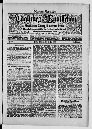 Tägliche Rundschau vom 29.07.1908