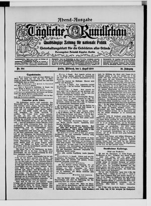 Tägliche Rundschau vom 05.08.1908
