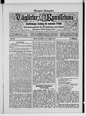 Tägliche Rundschau on Aug 8, 1908