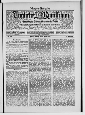 Tägliche Rundschau vom 16.08.1908