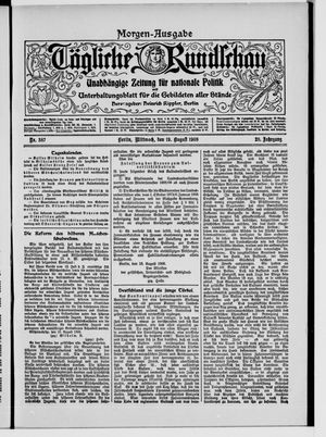 Tägliche Rundschau on Aug 19, 1908