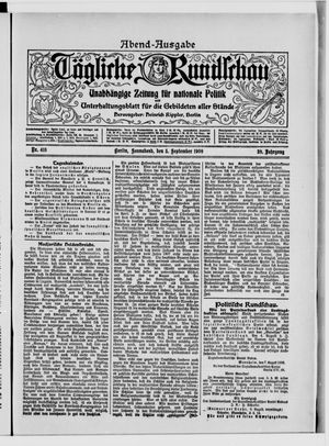 Tägliche Rundschau vom 05.09.1908