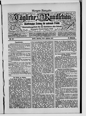 Tägliche Rundschau vom 06.10.1908