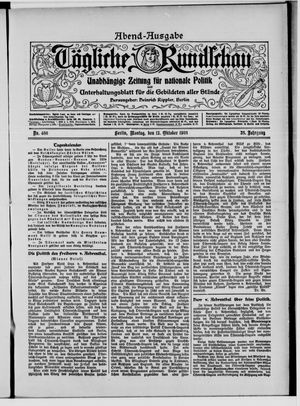 Tägliche Rundschau on Oct 12, 1908