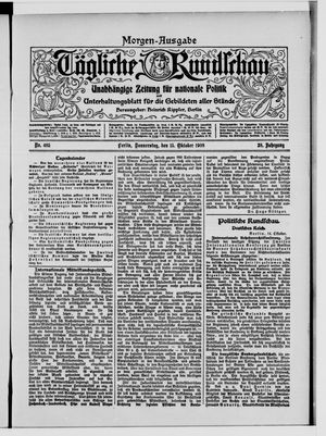 Tägliche Rundschau vom 15.10.1908