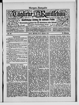 Tägliche Rundschau vom 21.10.1908