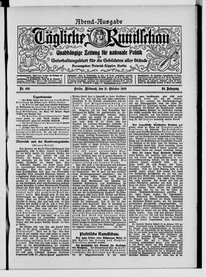 Tägliche Rundschau vom 21.10.1908