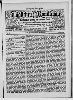 Tägliche Rundschau vom 29.10.1908