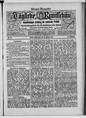 Tägliche Rundschau vom 29.10.1908