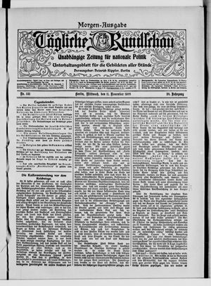 Tägliche Rundschau on Nov 11, 1908