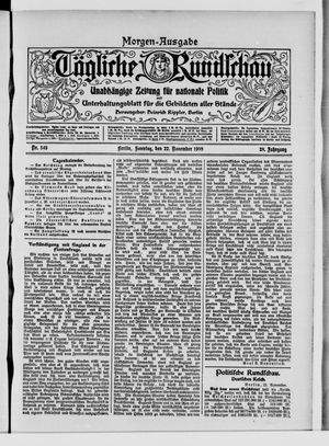 Tägliche Rundschau vom 22.11.1908