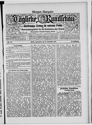 Tägliche Rundschau vom 28.11.1908