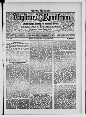Tägliche Rundschau vom 28.11.1908