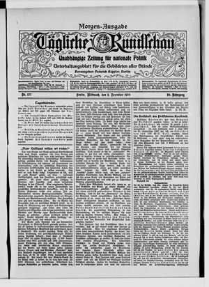 Tägliche Rundschau vom 09.12.1908