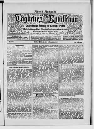 Tägliche Rundschau vom 09.12.1908