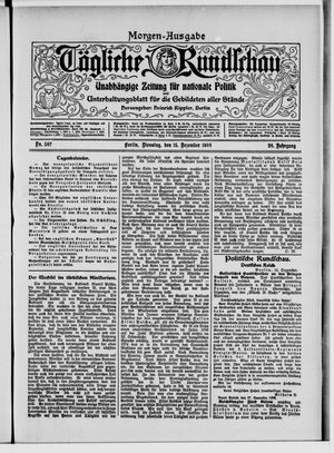 Tägliche Rundschau vom 15.12.1908